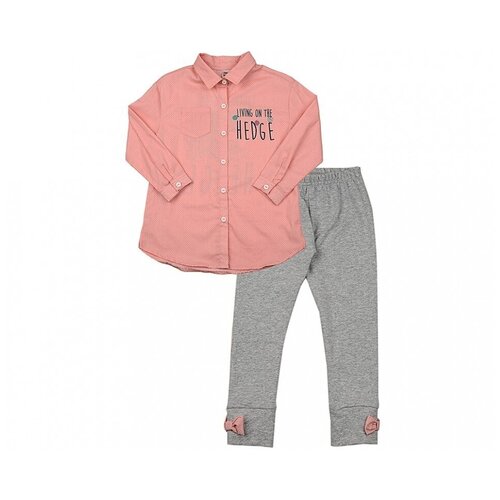 Комплект одежды для девочек Mini Maxi, модель 3991/3992, цвет розовый/серый, размер 104