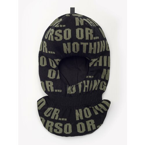 Шапка-шлем Orso Bianco демисезонная, хлопок, размер 50, черный, хаки