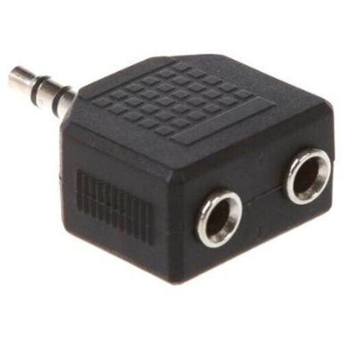 кабель разветвитель jack 3 5 m 2хjack 3 5 f 0 2м черный cablexpert ccab 02 35my 0 2mb Переходник Jack 3,5mm(m) - 2xJack 3,5mm(f) SmartBuy A202, цвет: чёрный