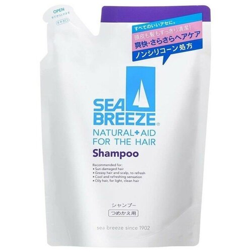 Купить SHISEIDO Шампунь для мужчин для жирных волос SEA BREEZE аромат морской свежести мягкая упаковка 400мл