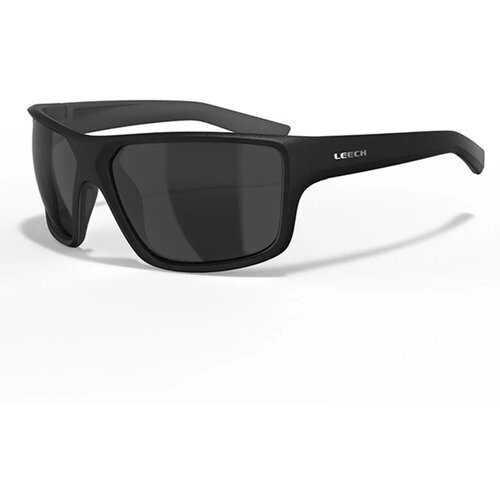 Солнцезащитные очки LEECH, овальные, оправа: пластик, спортивные, поляризационные, устойчивые к появлению царапин, с защитой от УФ, черный