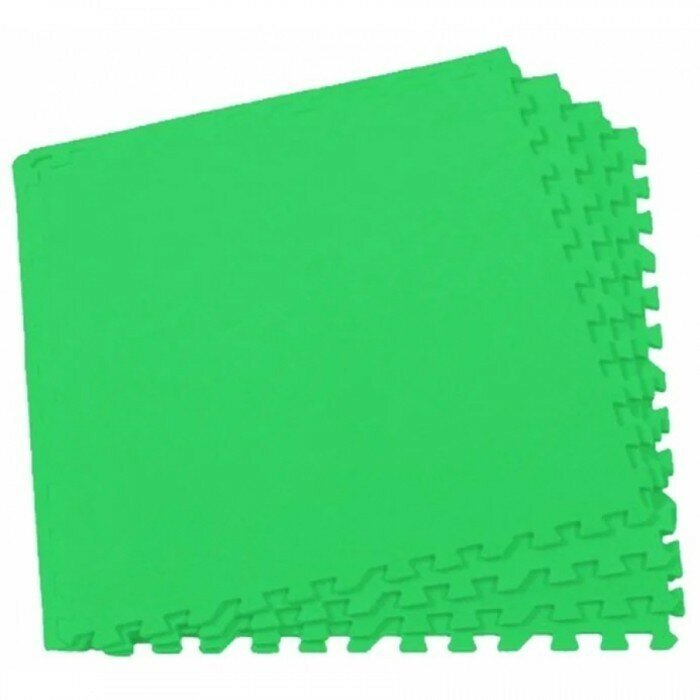 Мягкий пол универсальный 60*60 (см) зеленый , 1,44 (м2), с кромками