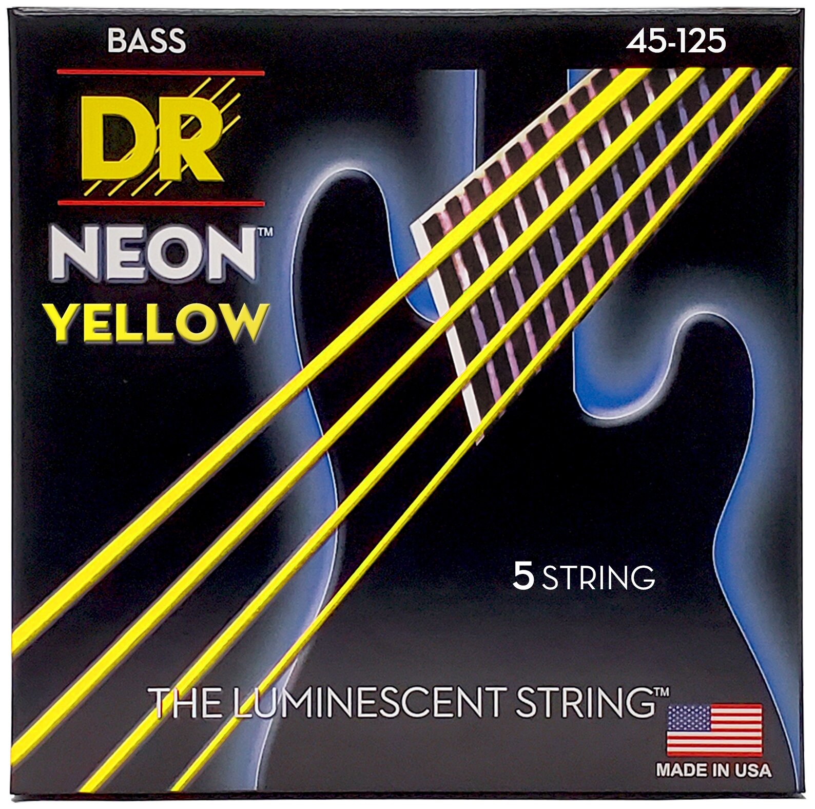 DR Strings NYB5-45 HI-DEF NEON Струны для 5-струнной бас-гитары