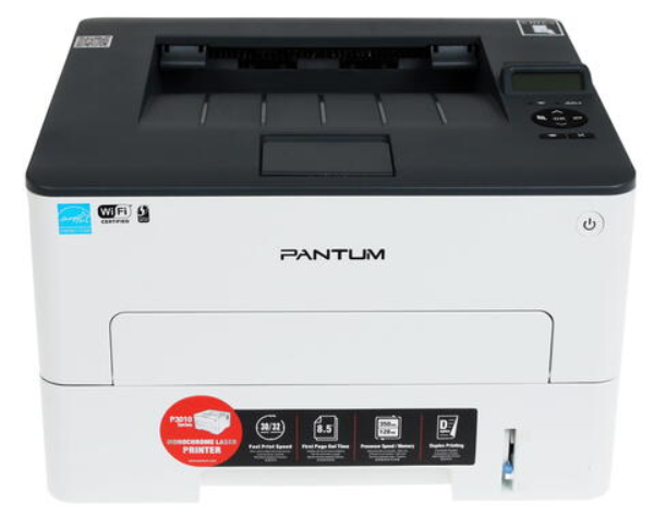 Pantum P3010DW Принтер, Mono Laser, дуплекс, A4, 30стр мин, 1200 х 1200dpi, 128Mb, USB, RJ45, Wi-Fi, NFC, серый корпус