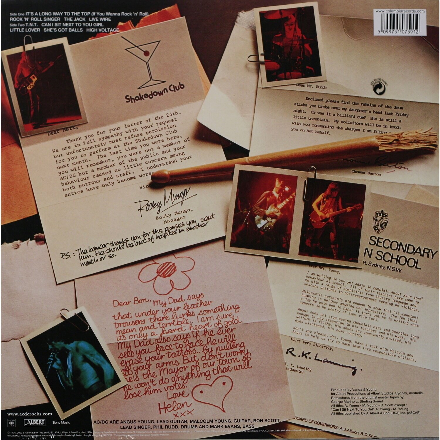 AC/DC High Voltage Виниловая пластинка Sony Music - фото №10