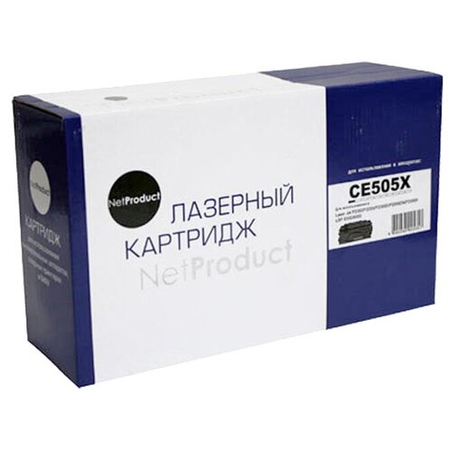 Картридж NetProduct N-CE505X, 6500 стр, черный картридж лазерный netproduct ce505x для hp laserjet p2055 p2050 canon 719h черный