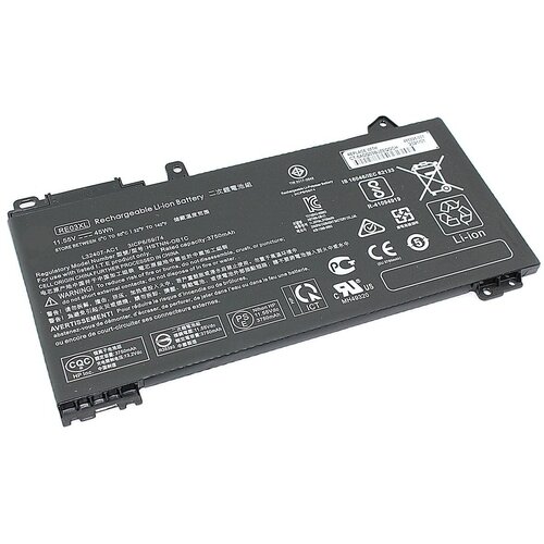 Аккумуляторная батарея для ноутбука HP ProBook 430 G6 (RE03-3S1P) 11,55V 3500mAh черная