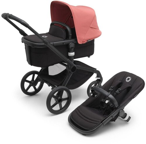 Детская коляска 2 в 1 Bugaboo Fox5 Black/Midnight Black//Sunrise red