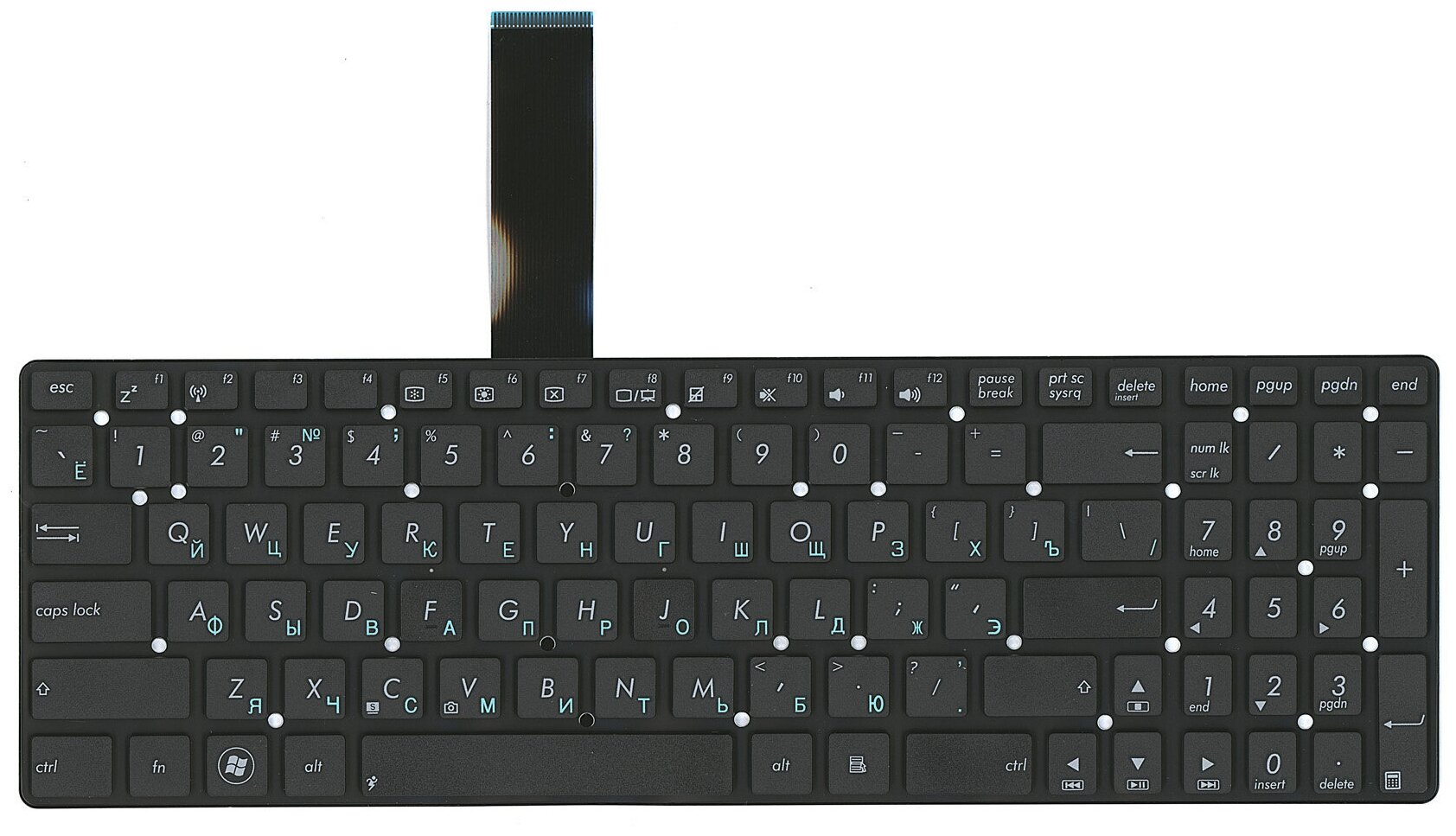 Клавиатура для Asus K55V K75A p/n: AEKJB700010 NSK-UG90R NSK-UGR0R 9J. N2J82.90R