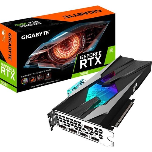 GigaByte Видеокарта Gigabyte PCI-E 40 GV-N3080GAMINGOC WB-10GD NVIDIA GeForce RTX 3080 10240Mb 320 GDDR6X 180019000 HDMIx2 DPx3 HDCP Ret 11262000₽