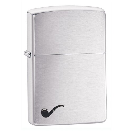 Зажигалка бензиновая Zippo 200 PL трубочная Brushed Chrome