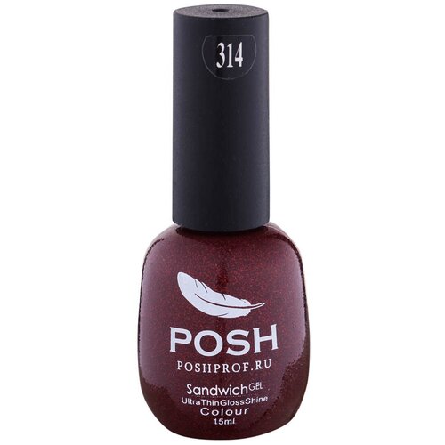 POSH Гель-лак Sandwich Gel голографические, 15 мл, 314 насыщенные частицы posh гель лак sandwich gel голографические 12 мл 303 насыщенные частицы