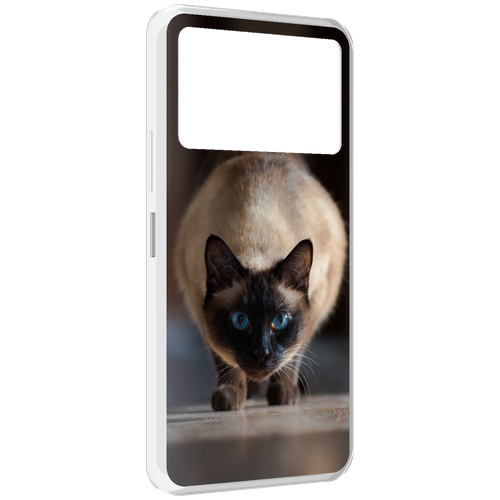 Чехол MyPads кошка сиамская для Infinix NOTE 12 VIP (X672) задняя-панель-накладка-бампер
