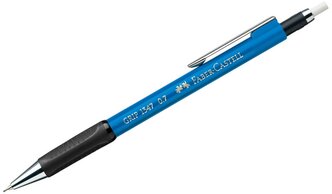 Карандаш механический Faber-Castell "Grip 1347" B, 0,7мм, грип, с ласт., автоподача грифеля, голубой