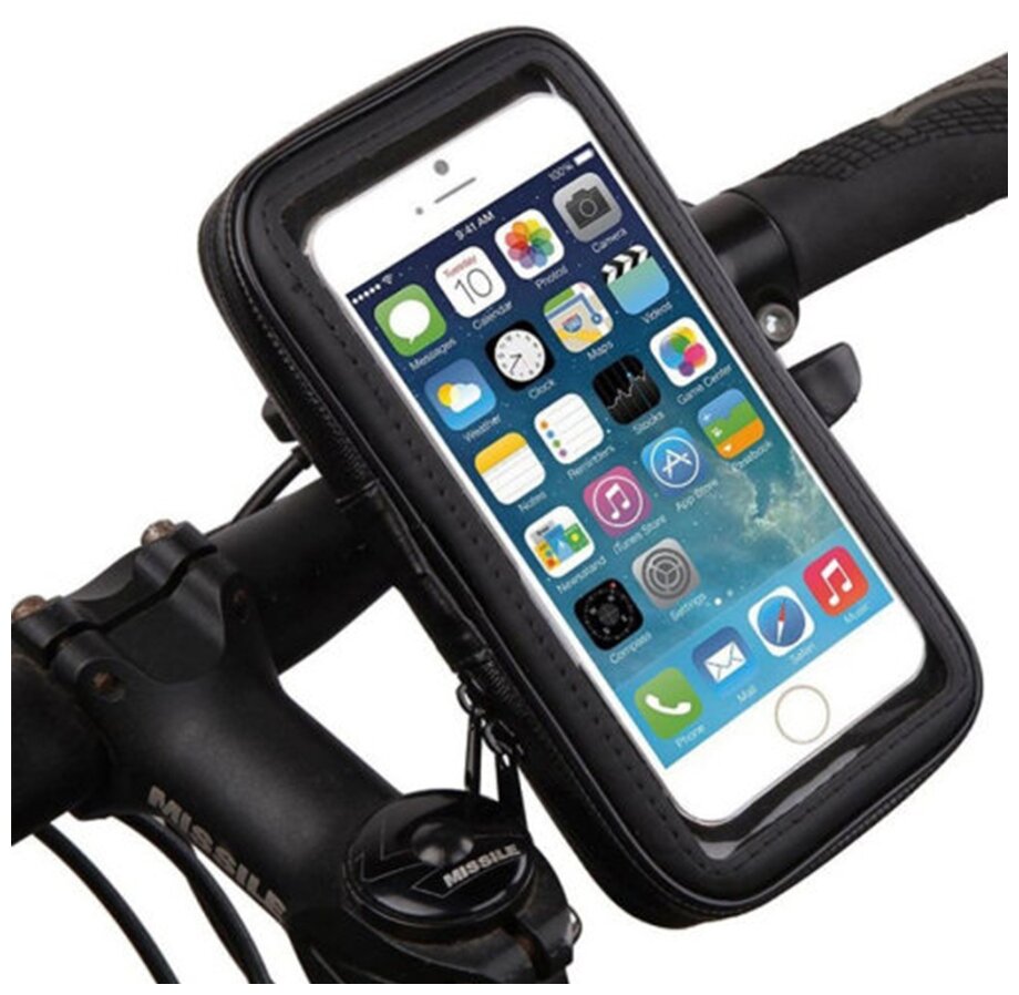 Водонепроницаемый чехол + держатель на руль велосипеда мотоцикла и скутера для смартфона до 5.5 дюймов