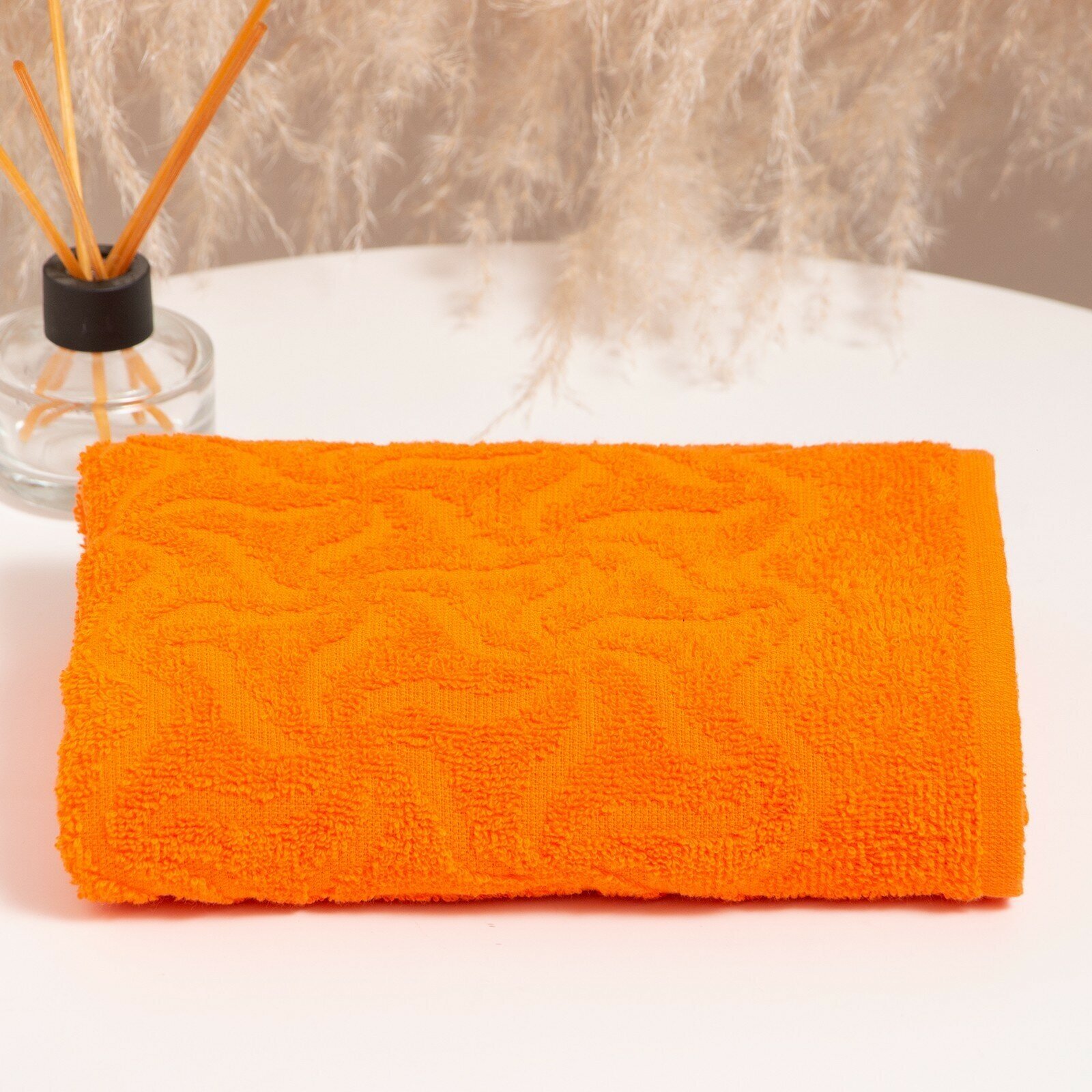 Полотенце махровое «Радуга» цвет оранжевый, 100х150, 295 гр/м - фотография № 4