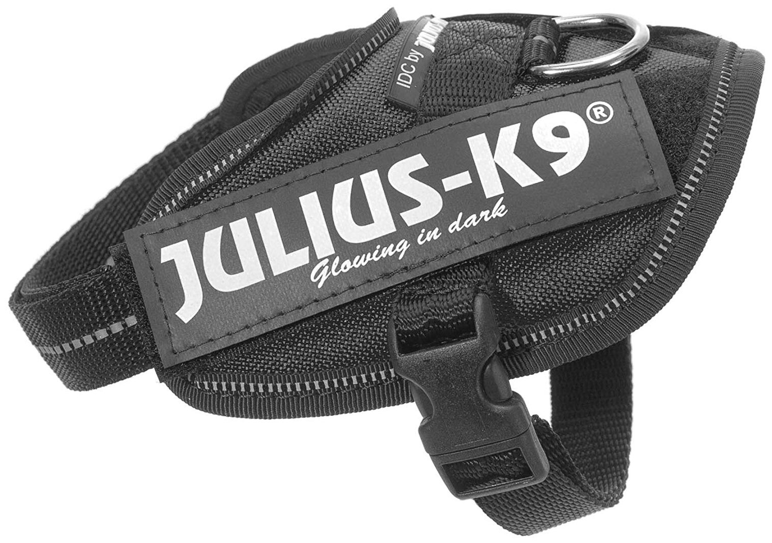 JULIUS-K9 шлейка для собак IDC-Powerharness 1 (23-30 кг) (63-85 см., Джинса-неон) - фото №1