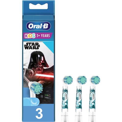 Набор насадок Oral-B Stages Kids EB10S Star Wars для электрической щетки, белый, 3 шт аксессуары для ухода за полостью рта oral b насадки для электрической зубной щетки stages power star wars eb10k