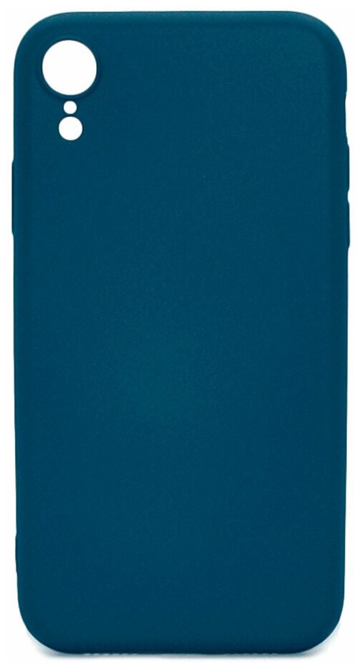 Силиконовый серо-синий чехол Soft Touch для iPhone XR