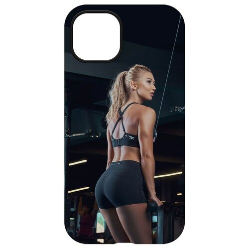 Чехол-накладка Krutoff Soft Case Шорты женские для iPhone 13 черный чехол накладка krutoff soft case шорты женские для xiaomi 13 черный