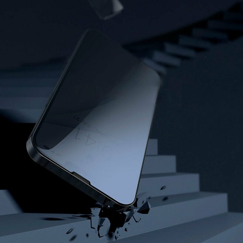 Стекло защитное Baseus для APPLE iPhone 13 Pro Max 0.3mm Full Screen Full Glass Tempered Glass Film and Anti-Spy Function 2pcs Black SGQP010801 - фото №17