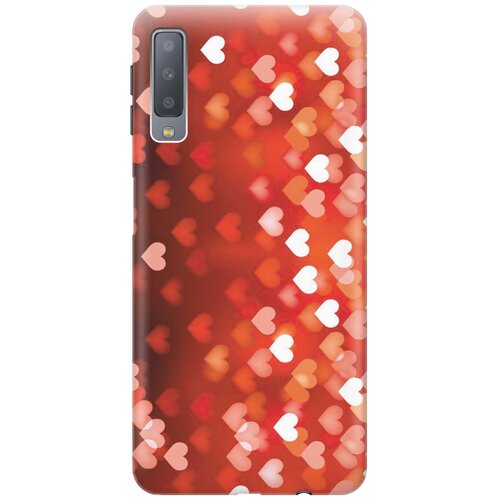 фото Gosso ультратонкий силиконовый чехол-накладка для samsung galaxy a7 (2018) с принтом "бокэ из красных сердечек"