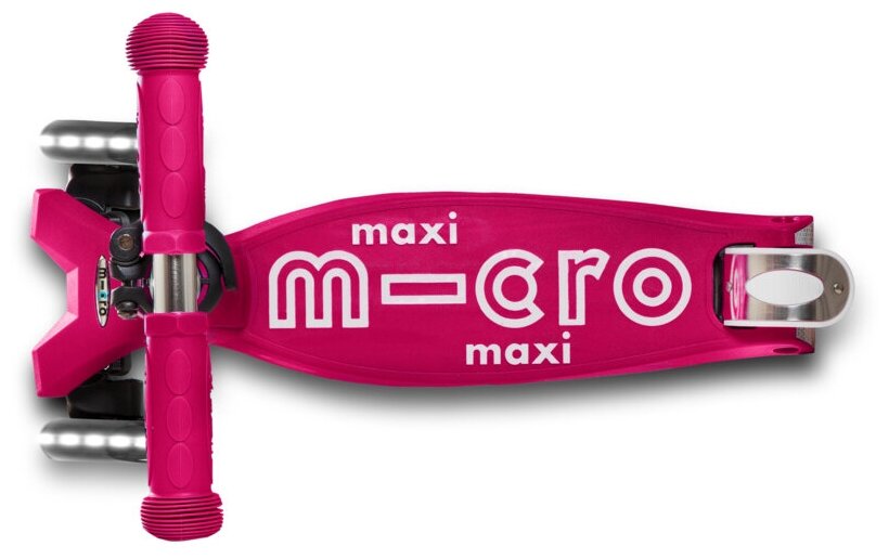 Самокат Micro Maxi Deluxe LED розовый (светящиеся колеса)