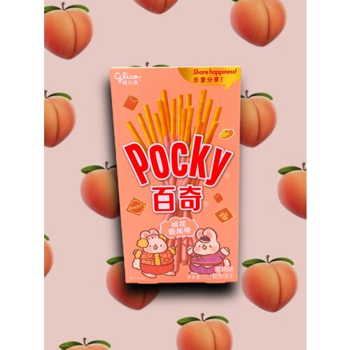 Палочки Pocky Glico/ Персик/ 55 гр, 1 шт