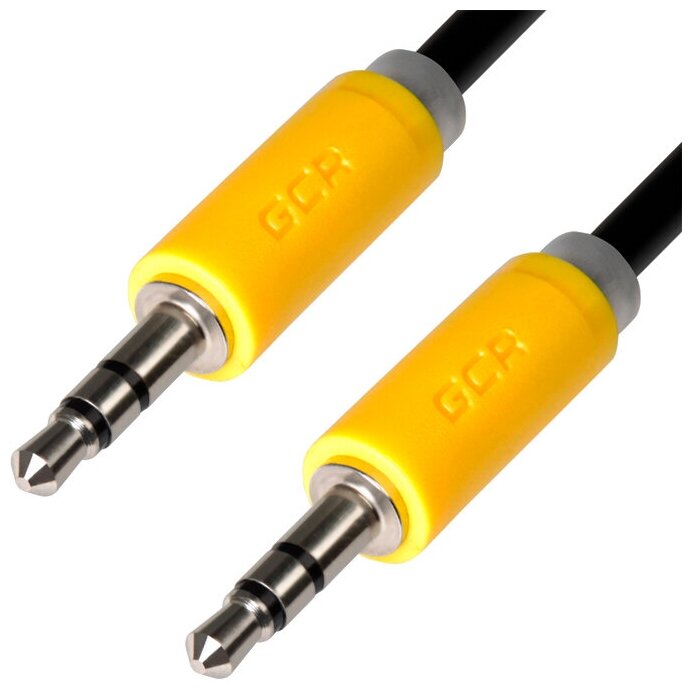 Кабель аудио Gcr 1.0m jack 3,5mm/jack 3,5mm черный, -AVC014-1.0m