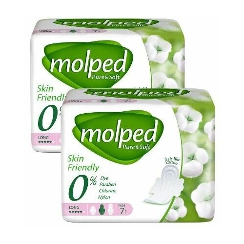 KG5055517-2шт, Гигиенические прокладки Molped Pure&Soft Long, 7 шт/уп