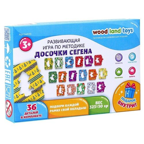 WoodLand Toys Развивающая игра по методике «Досочки Сегена. Зимние предметы»