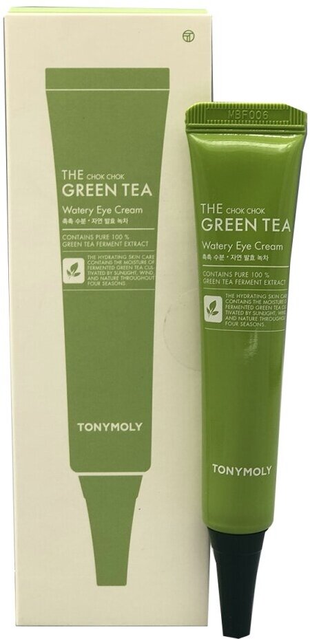 TONYMOLY THE CHOK CHOK GREEN TEA Watery Eye Cream Увлажняющий крем для кожи вокруг глаз с экстрактом