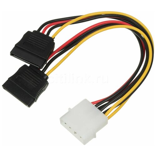 Кабель питания NINGBO Molex 8980 - SATA2 x , 0.18м