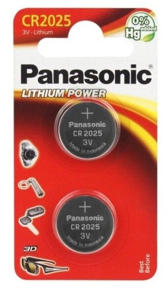 Батарейка Panasonic CR2025 EL 2шт
