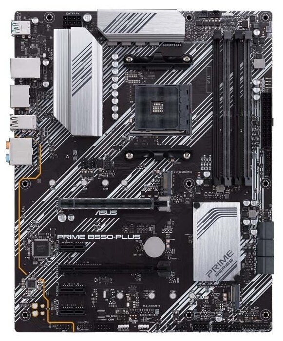 Материнская плата Asus PRIME B550-PLUS (Soc-AM4 AMD B550 4xDDR4 ATX AC`97 8ch(7.1) GbLAN RAID+HDMI+DP) (PRIME B550-PLUS)