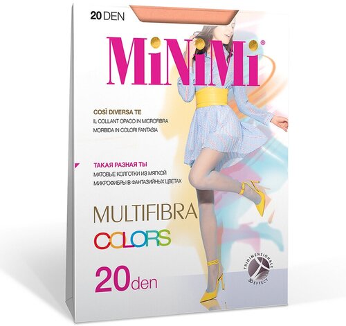 Колготки  MiNiMi Multifibra Colors, 20 den, размер 2, розовый, оранжевый