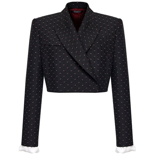 Пиджак , укороченный, размер Onesize, черный