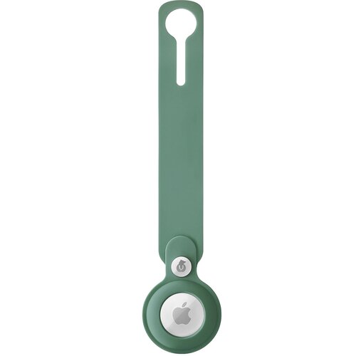 Чехол-брелок uBear Touch Case для AirTag с кнопкой-фиксатором, силикон Soft-touch, зеленый брелок подвеска ubear touch case для airtag тёмно синий