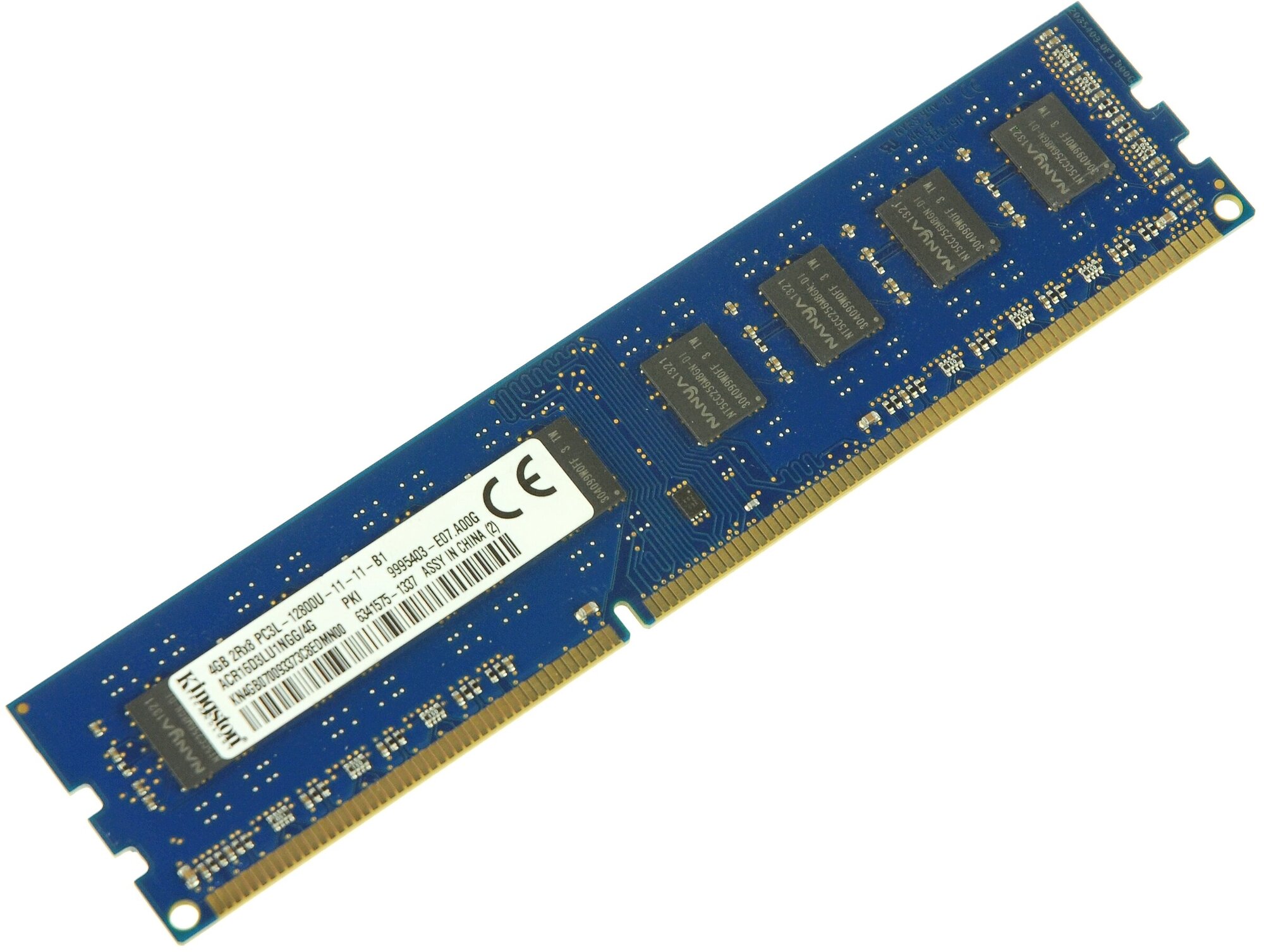 Оперативная память Kingston 4 ГБ DDR3L 1600 МГц DIMM CL11 ACR16D3LU1NGG/4G