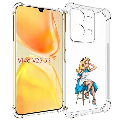 чехол mypads девушка в ванне женский для vivo v25 5g v25e задняя панель накладка бампер Чехол MyPads девушка-в-чулках женский для Vivo V25 5G / V25e задняя-панель-накладка-бампер