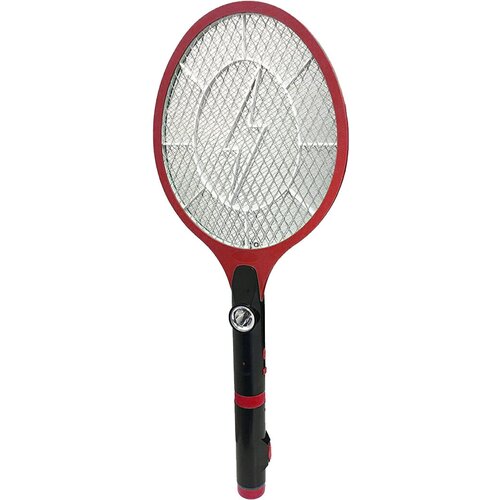 Электрическая мухобойка на аккумуляторе с фонариком красный 639₽