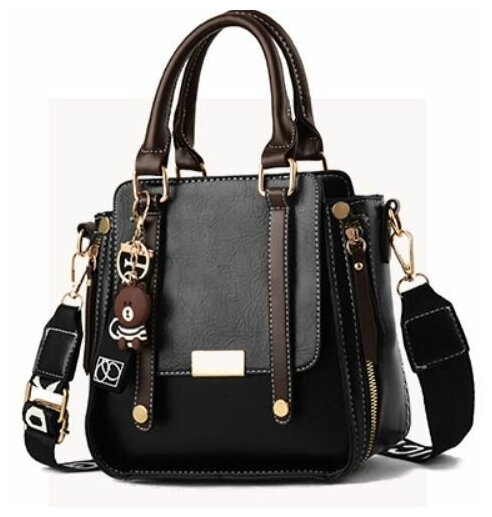 Сумка кросс-боди Porfetto Briefcase, фактура гладкая, черный — фото 1