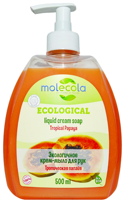 Molecola Крем-мыло жидкое Экологичное Тропическая папайя папайя, 500 мл, 500 г