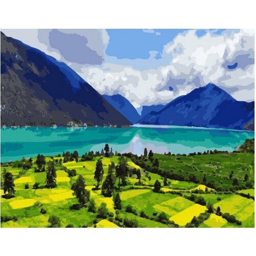 Картина по номерам Горное озеро 40х50 см Hobby Home картина по номерам озеро в горах 40х50 см hobby home