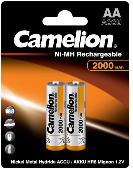 Аккумулятор Camelion AA LR6 2000 mAh (уп 2 шт)