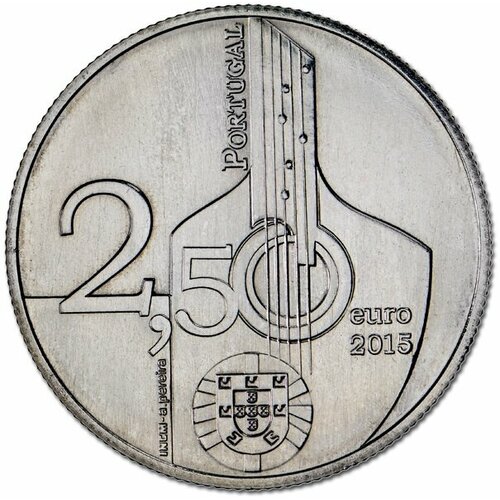 (2015) Монета Португалия 2015 год 2,5 евро Фаду Медь-Никель UNC 2017 монета португалия 2017 год 2 5 евро явления девы марии в фатиме никель медь никель unc