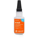 Клей супер цианакрилатный EXTRA STRONG, 1 шт, 20 гр, флакон с носиком (ADGC009) AIRLINE - изображение