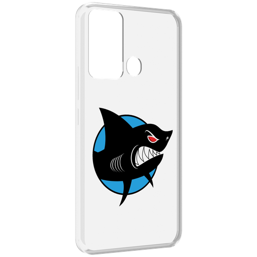 Чехол MyPads Злая-акула для Infinix Hot 12i задняя-панель-накладка-бампер
