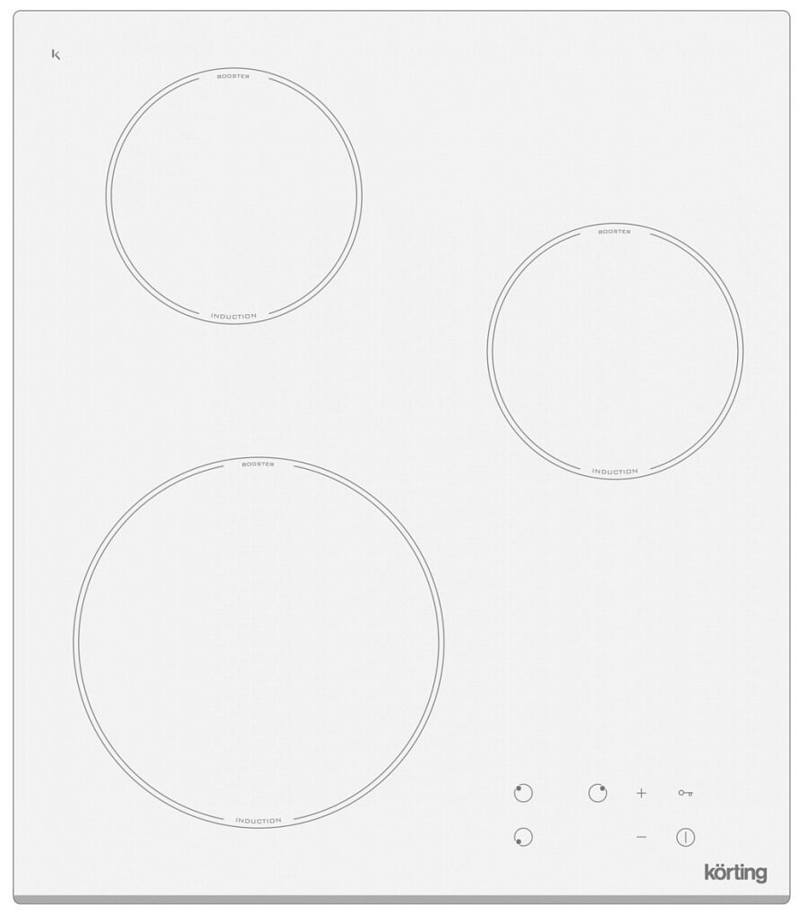 Индукционная варочная панель Korting HI 42031 BW, белый 