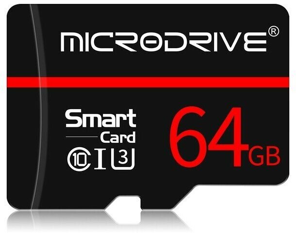 Карта памяти MICRODRIVE Micro SD класс 10 UHS-1 U3 V30 A1 64 ГБ